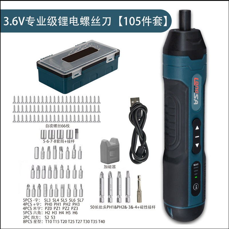 Torque adjustment straight shank 3.6V electric screwdriver