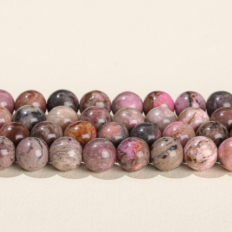 Natural red cobalt calcite round beads rosaceous loose beads