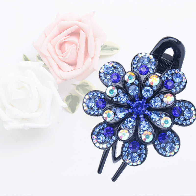 Flower disc hair pin three tooth clip hair accessories