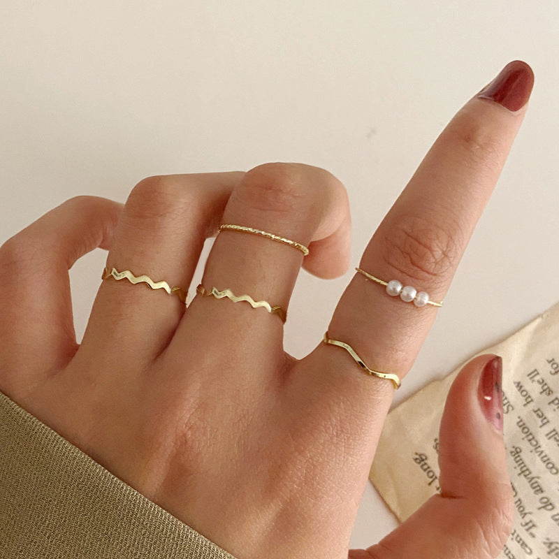 Index finger joint ring pinky ring five piece set