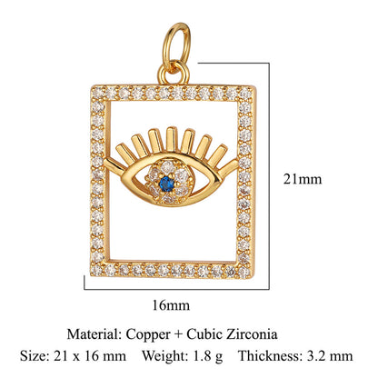 Devil's Eye Bear Copper Zircon Pendant