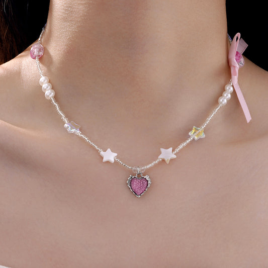 Lovely Princess Style Heart Necklace