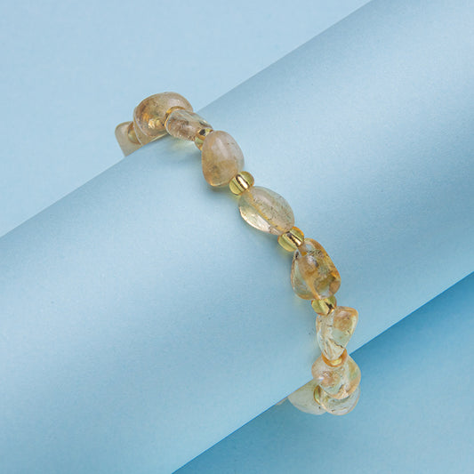 Natural stone citrine elastic bracelet