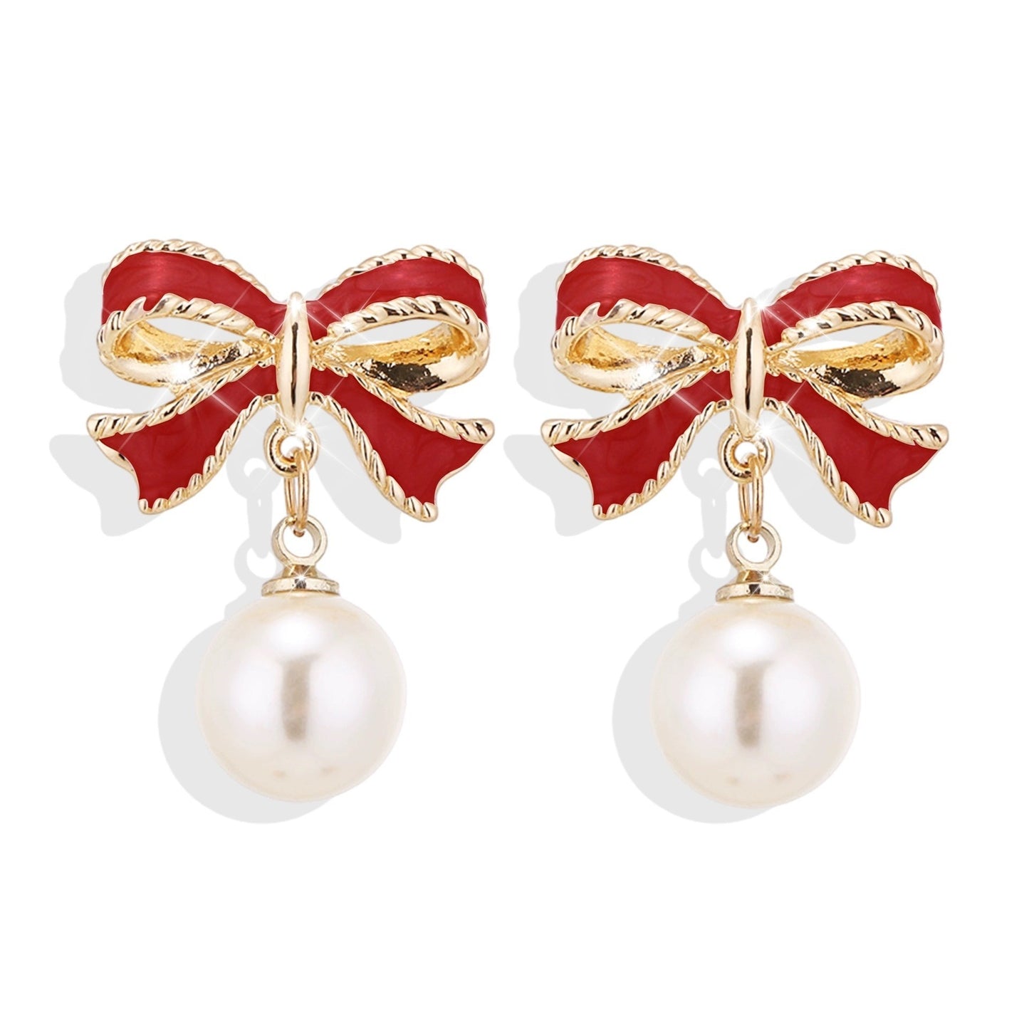 Bow Earrings Versatile Pearl Stud Earrings