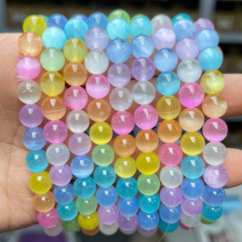 Candy colored gypsum stone bracelet