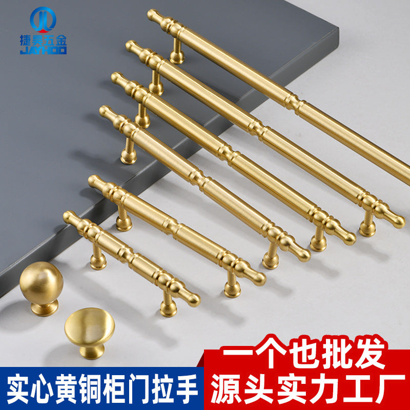 Wardrobe door brass handle