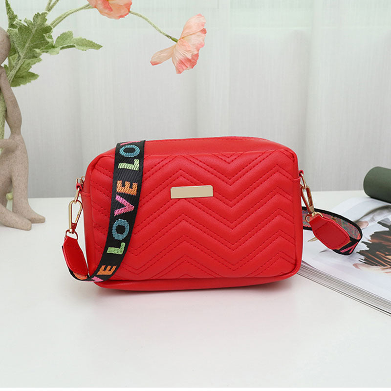 Printed shoulder strap camera bag