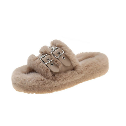 Flat cotton slippers women