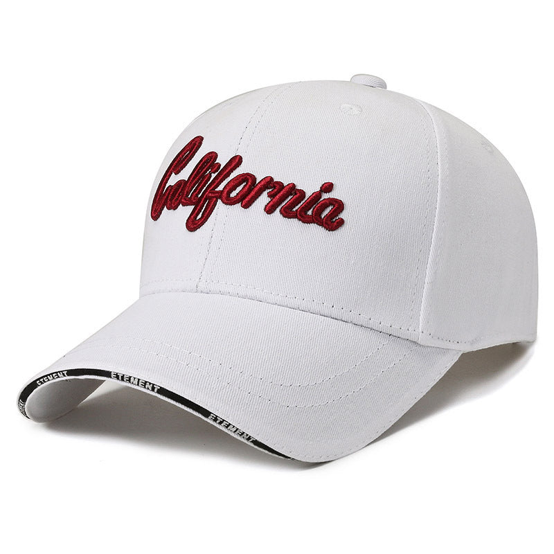 Embroidered Letter Sun Protection Duckbill Cap