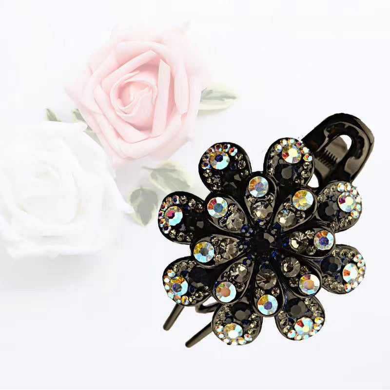 Flower in the flower rhinestone pattern hair accessories hairpin