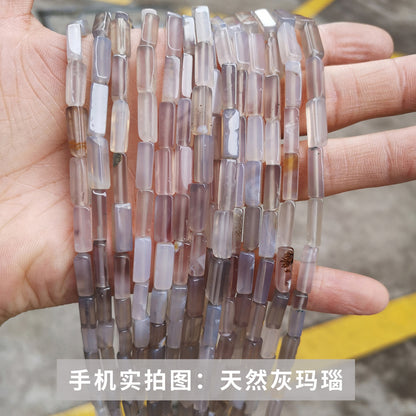 4 * 13Mm crystal agate square loose beads