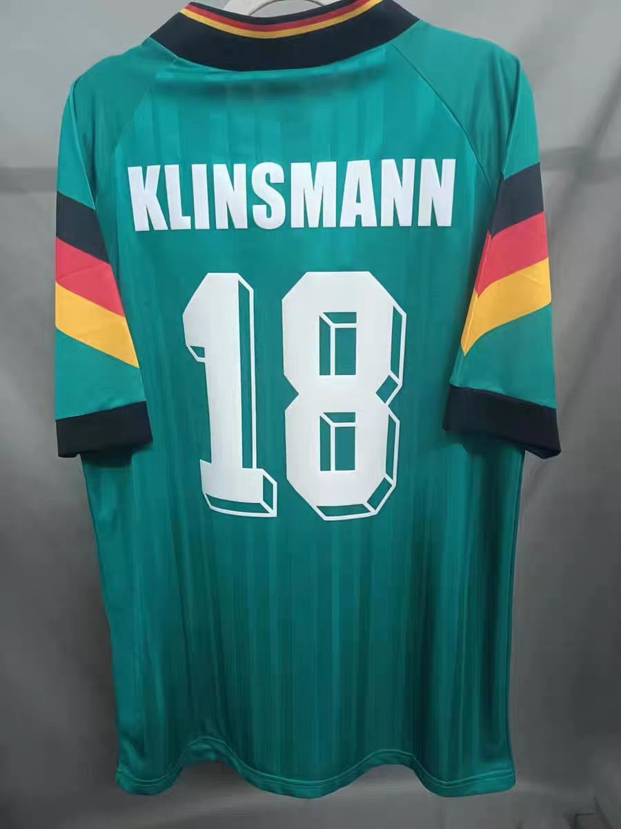 1992 Germany Klinsmann 18 Matthaus 10 Home Away Retro Jersey