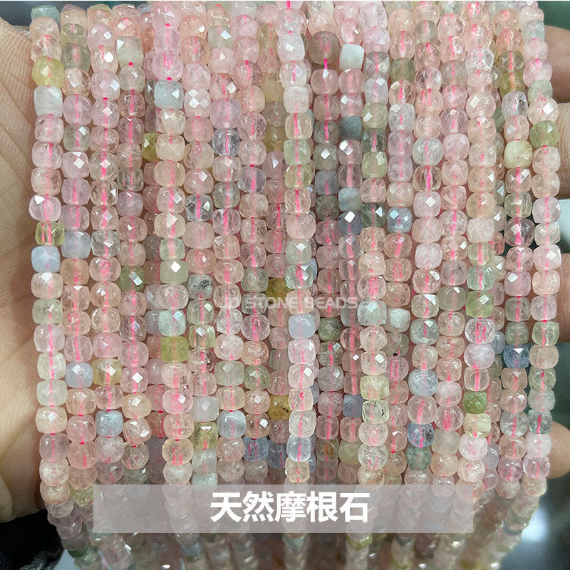 4Mm crystal agate square loose beads