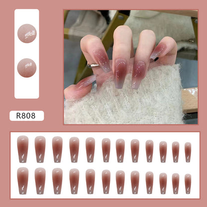 Blush Gradient Medium-Length Fall/Winter Fake Nails