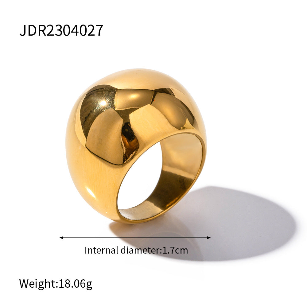 Exaggerated spherical ring