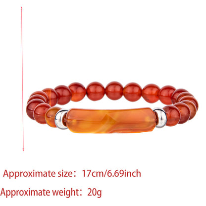 Crystal agate bridge bracelet