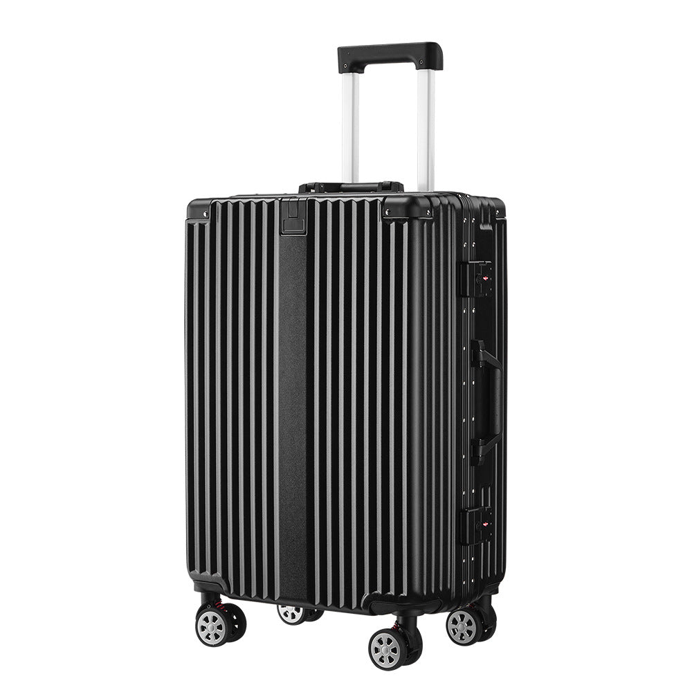 Aluminum frame suitcase 24 inch multi-function password trolley case