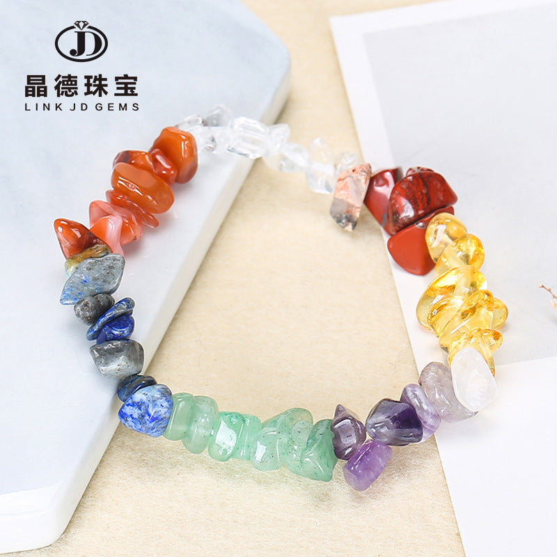 Colorful crystal gravel bracelet elastic