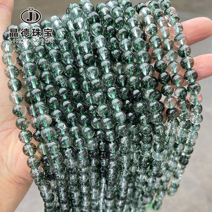 Optimized Green Ghost Crystal Round Beads Loose Beads