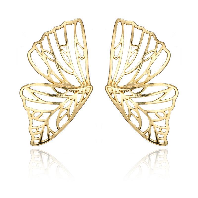 Hollow butterfly wing earrings