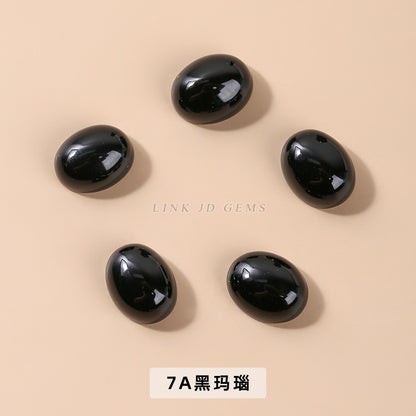 Polychrome agate oval ring loose beads