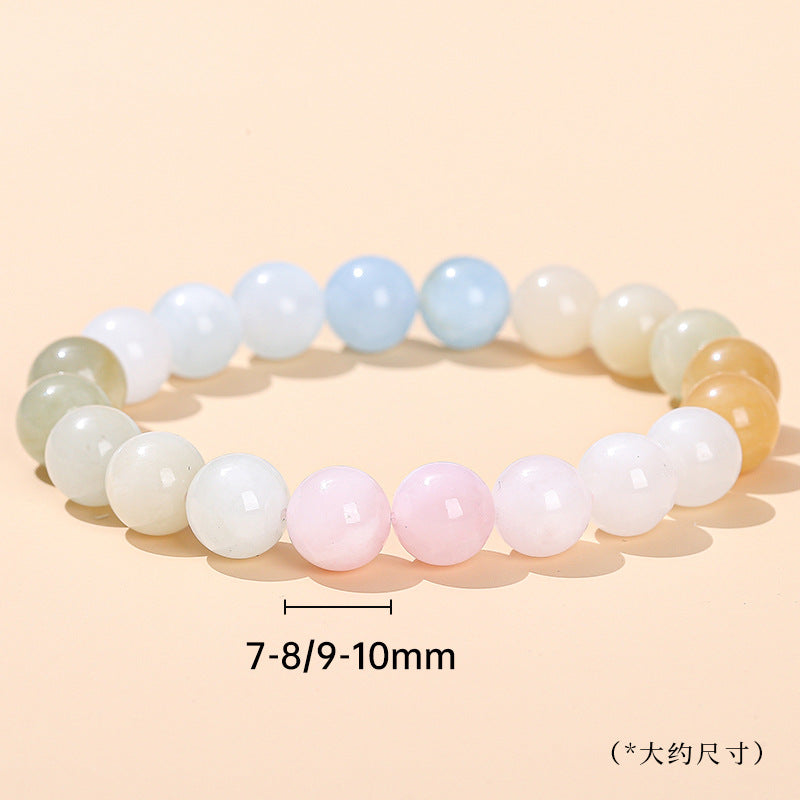 7A natural gradual change morganite bracelet