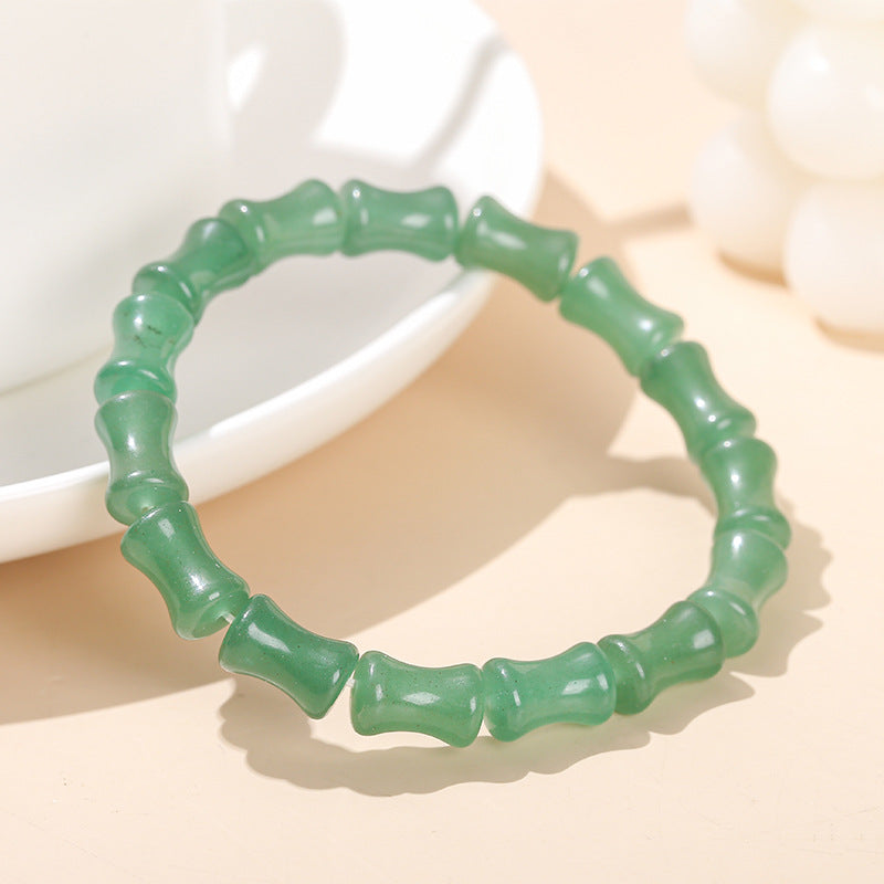 Pulsera de bambú Gaosheng de jade Dongling verde natural 