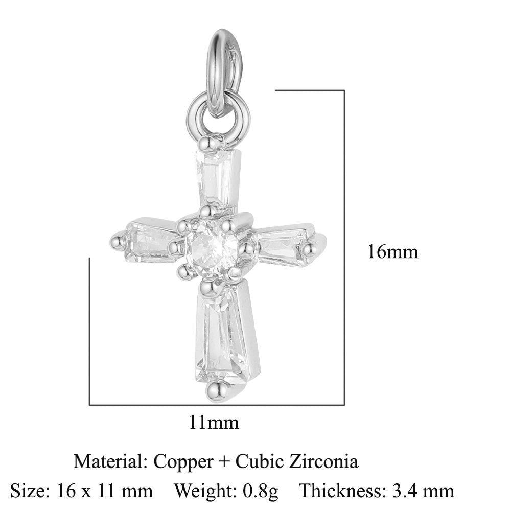 Virgin of the Cross Copper Zircon Shell Necklace Bracelet Pendant