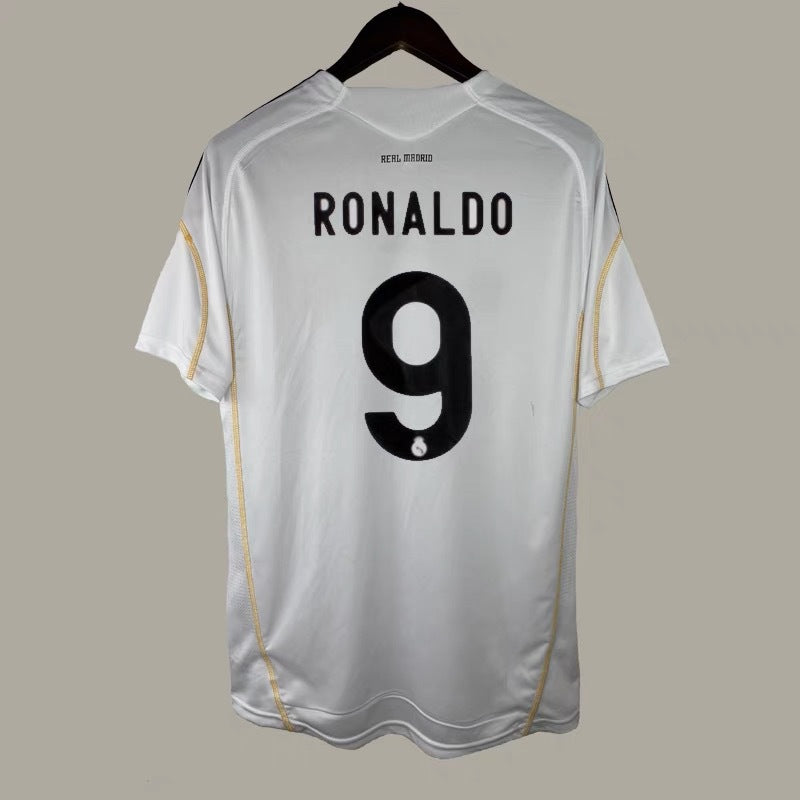 09-10 Real Madrid Retro Kak¨¢ Alonso Ronaldo Guti Home Long Short Sleeve Jersey