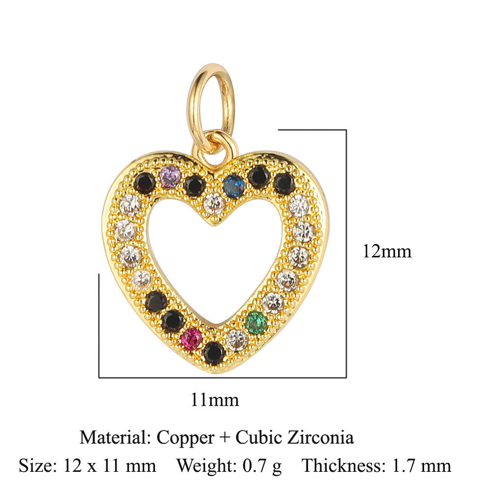 Lightning Cross Love Copper Zircon Pendant