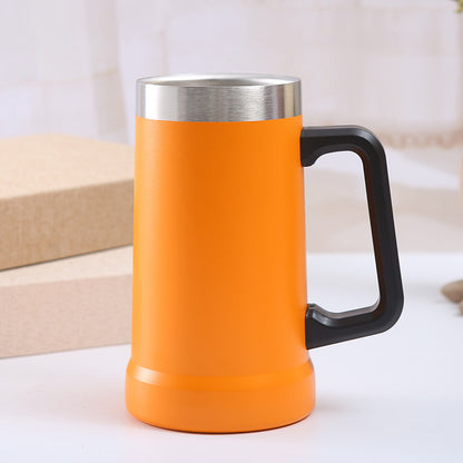 24Oz Double Layer Stainless Steel Handle Cup