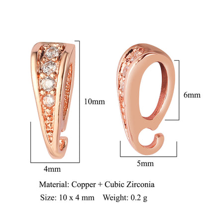 Copper zircon melon seed buckle micro-inlaid necklace pendant.