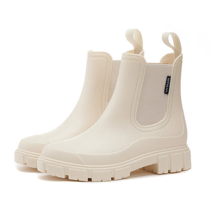 Fashion Chelsea rain shoes women's platform waterproof