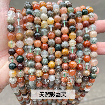 Natural Green Ghost Loose Beads Ice Transparent Crystal Beads