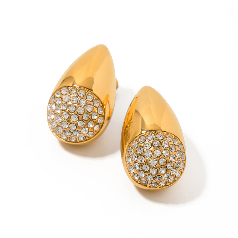 European and American rhinestone earrings