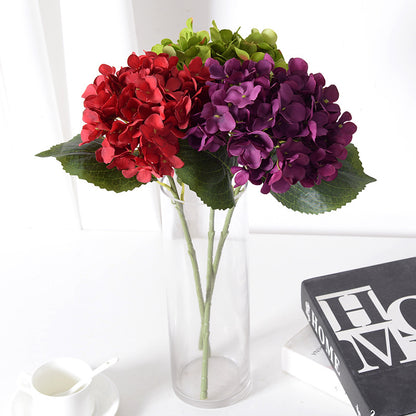 Artificial Hydrangea with Leaves Artificial Flowers Wholesale