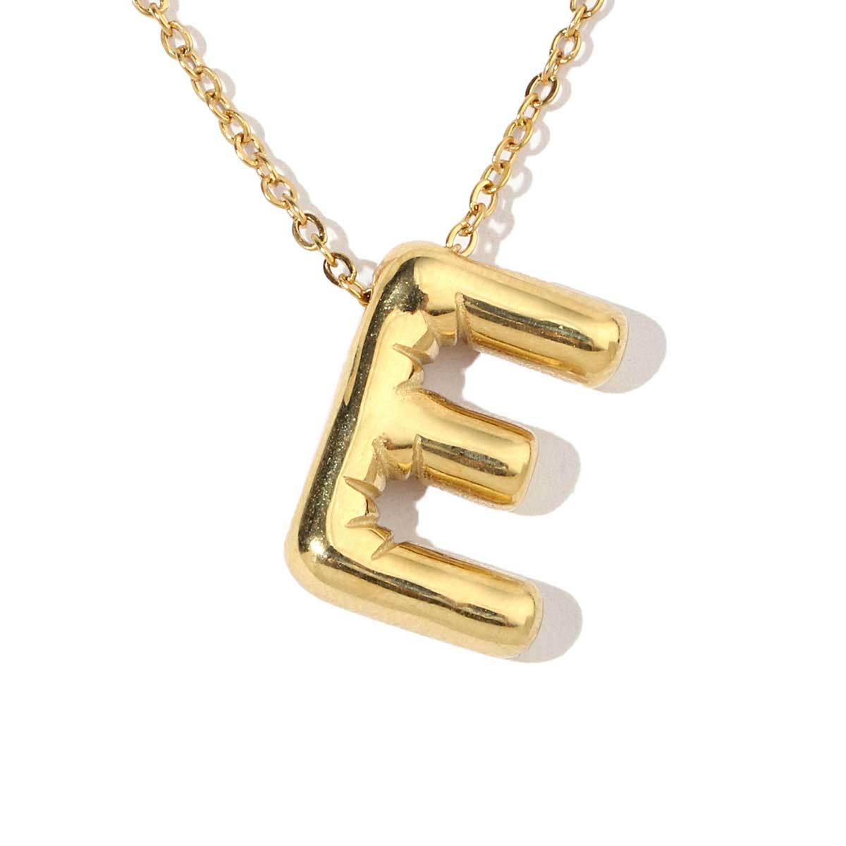 18k real gold titanium steel bubble letter pendant