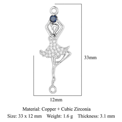 Angel Star Moon Copper Zircon Connection Accessories