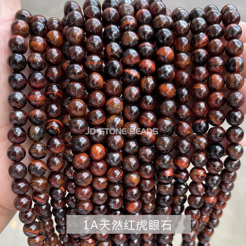 Colored tiger's eye beads