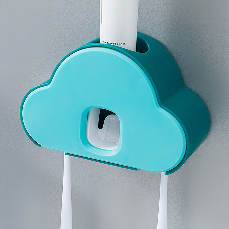 Cloud Automatic Toothpaste Dispenser, Wall-Mounted, No-Drill