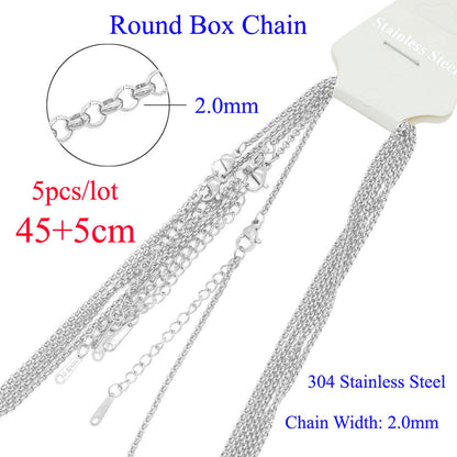 5 pcs/pack cross chain stainless steel DIY