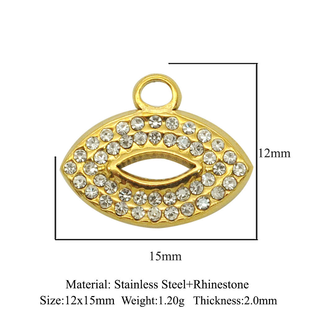 3 pcs/pack stainless steel sun zircon pendant.