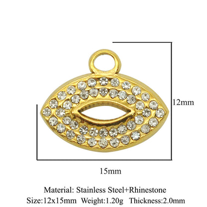 3 pcs/pack stainless steel sun zircon pendant.