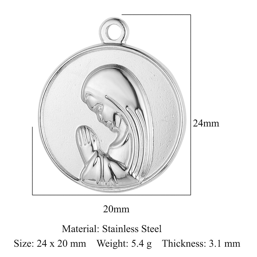 Accessories Buddha Head Angel Stainless Steel Pendant