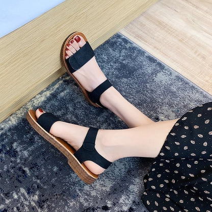 Cow tendon sole sandals flats fashion