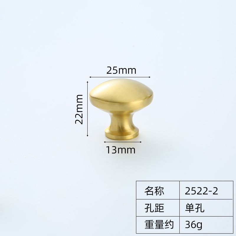 Round single hole cabinet door furniture handle