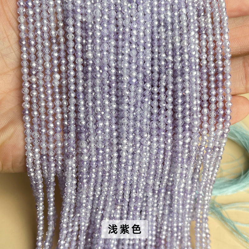 Slice zircon loose beads beads round beads