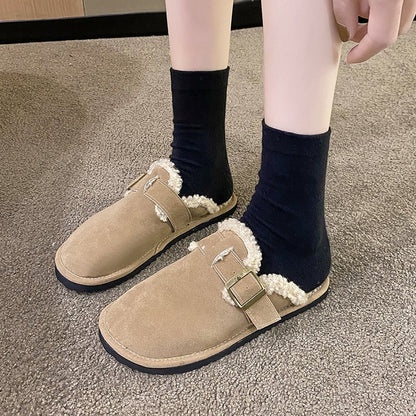 Fleece thermal casual slippers