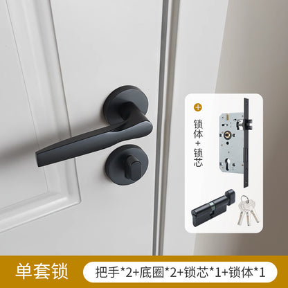 Gold mechanical door lock handle lock