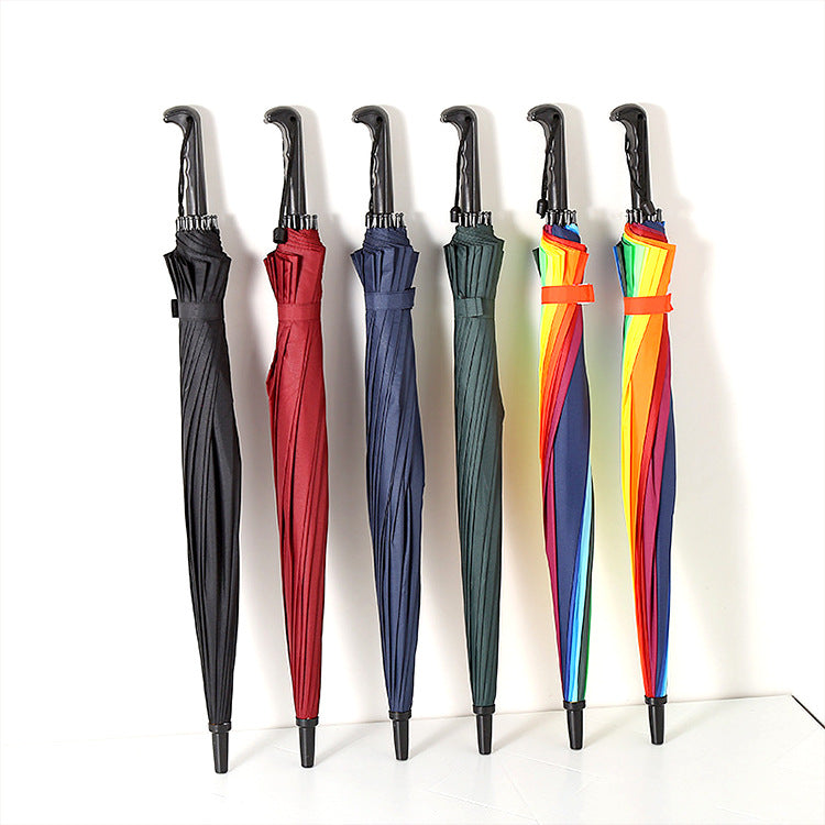 16-Rib Long Handle Umbrella Automatic UV Protection